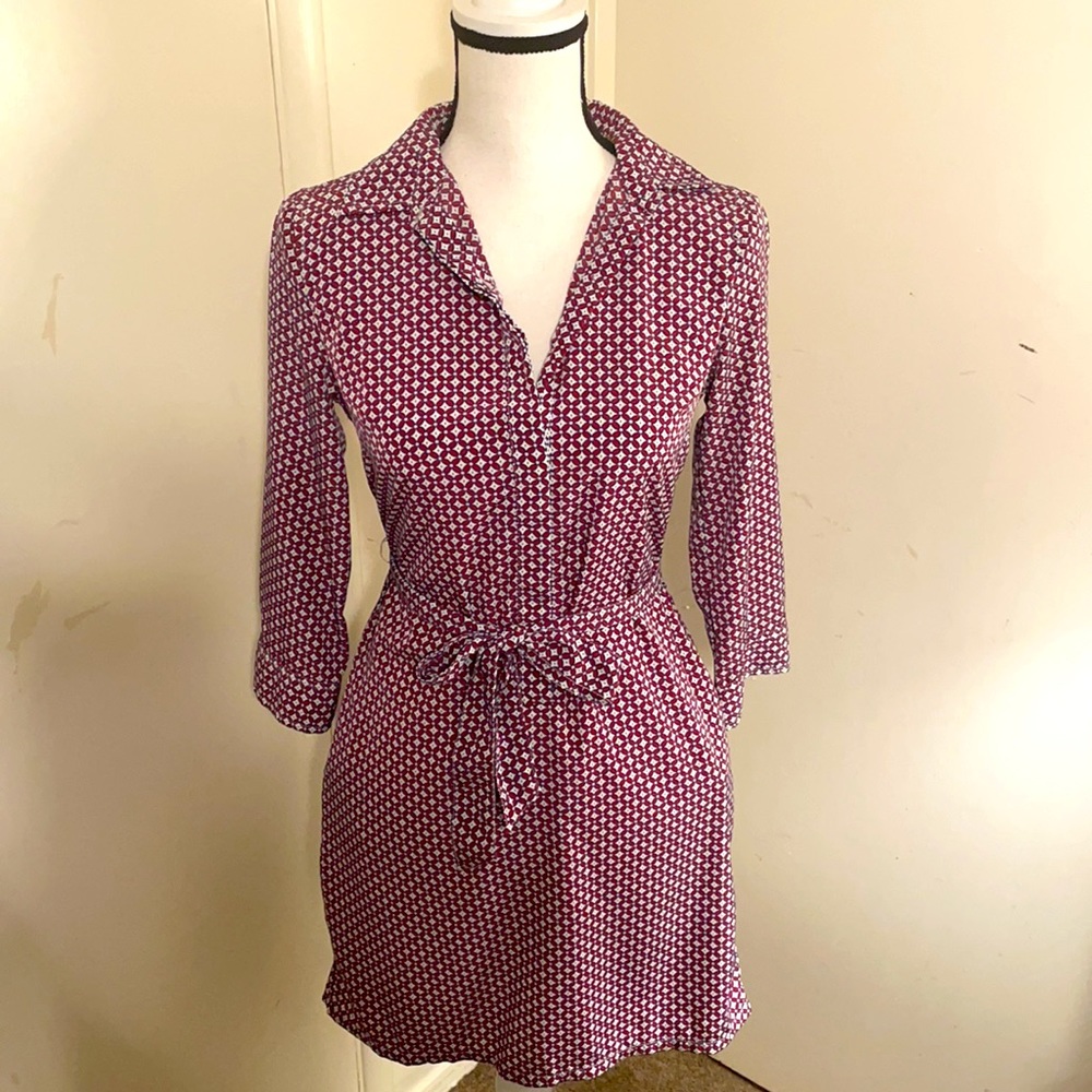Banana Republic mid sleeve button down dress size0
